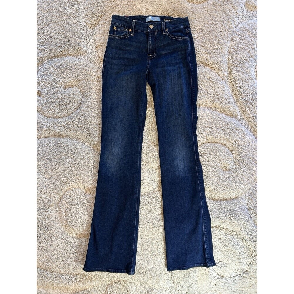 7 For All Mankind Jeans Womens  Kimmie Bootcut Stretch, Blue, Size 27